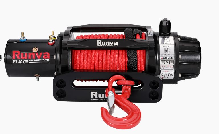 RUNVA 11XP PREMIUM RED EDITION 12V WITH SYNTHETIC ROPE