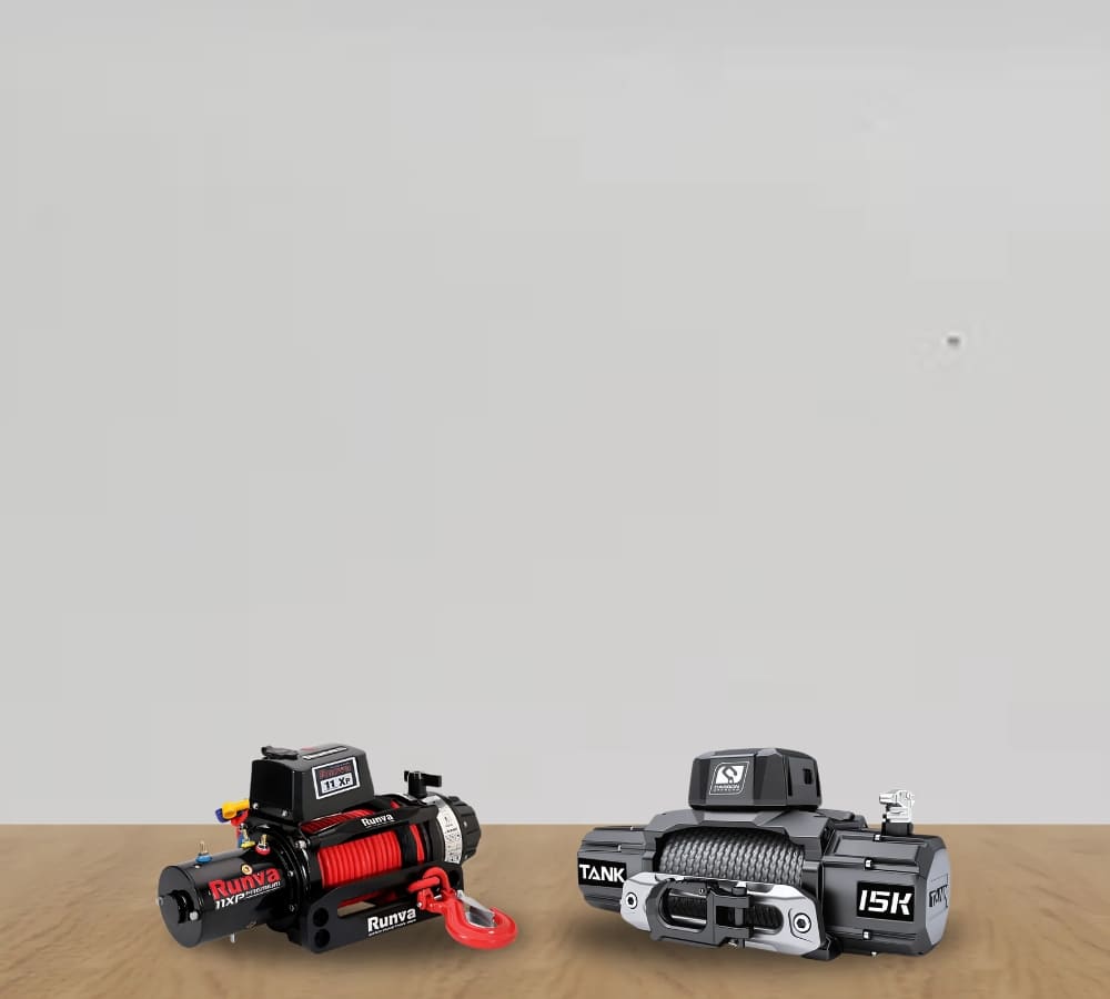 Off-road winch product close-up, designed for heavy-duty use.