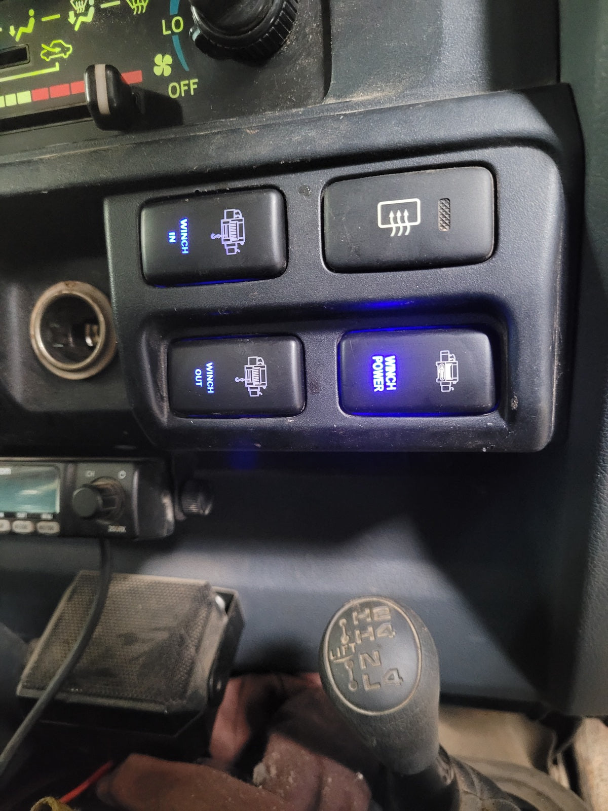 Winch In-Out push switches for 79-76 Series Landcruiser