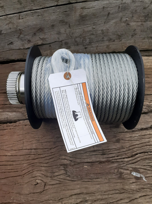 Genuine Warn drum with wire rope