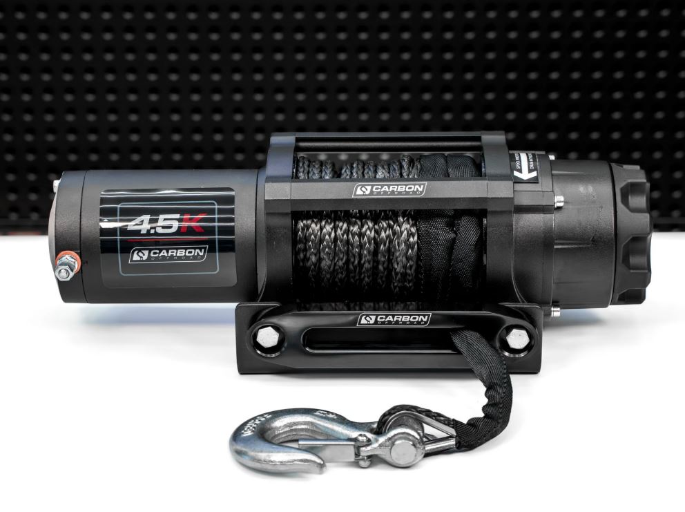 Carbon Winch 4500lb ATV Trailer with Synthetic Rope and Wireless Control - Fully Sealed.
