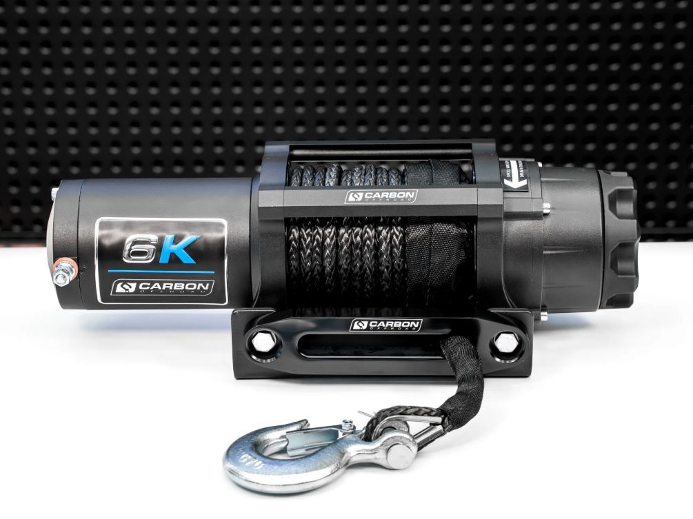 Carbon Offroad Tank 6000lb ATV UTV Small 4x4 Winch Kit IP66 12V