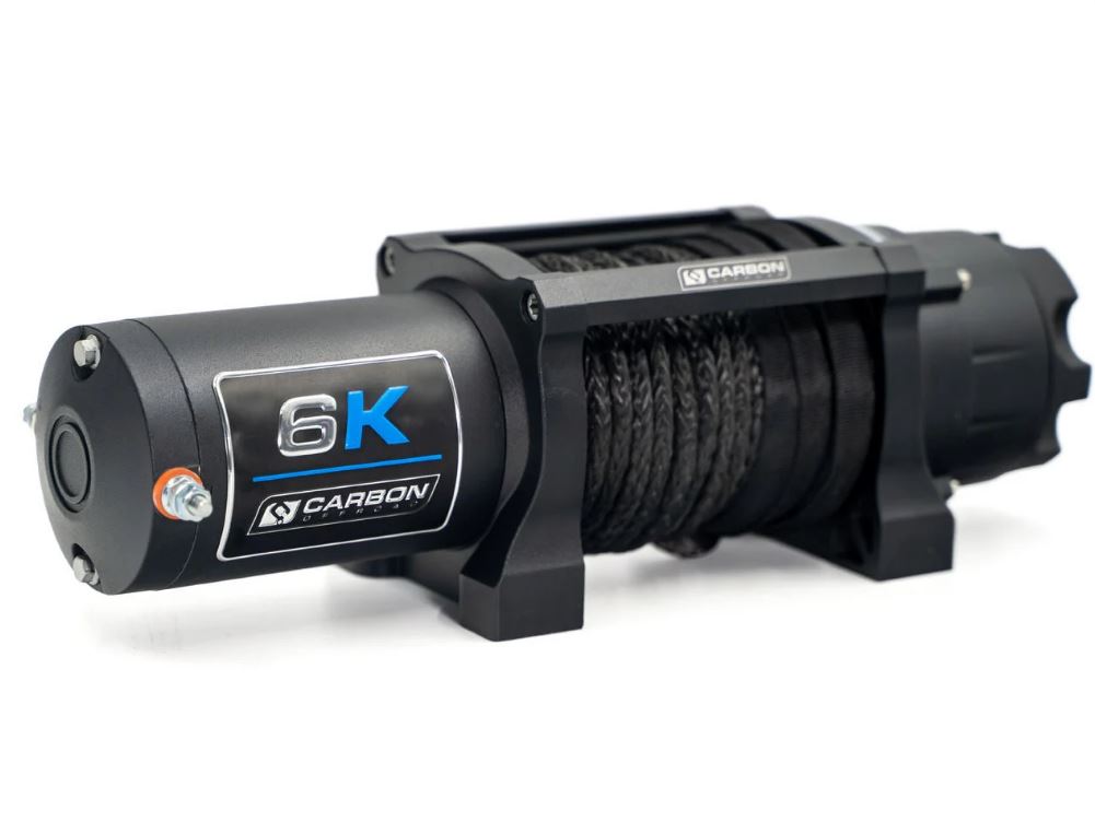 Carbon Offroad Tank 6000lb ATV UTV Small 4x4 Winch Kit IP66 12V