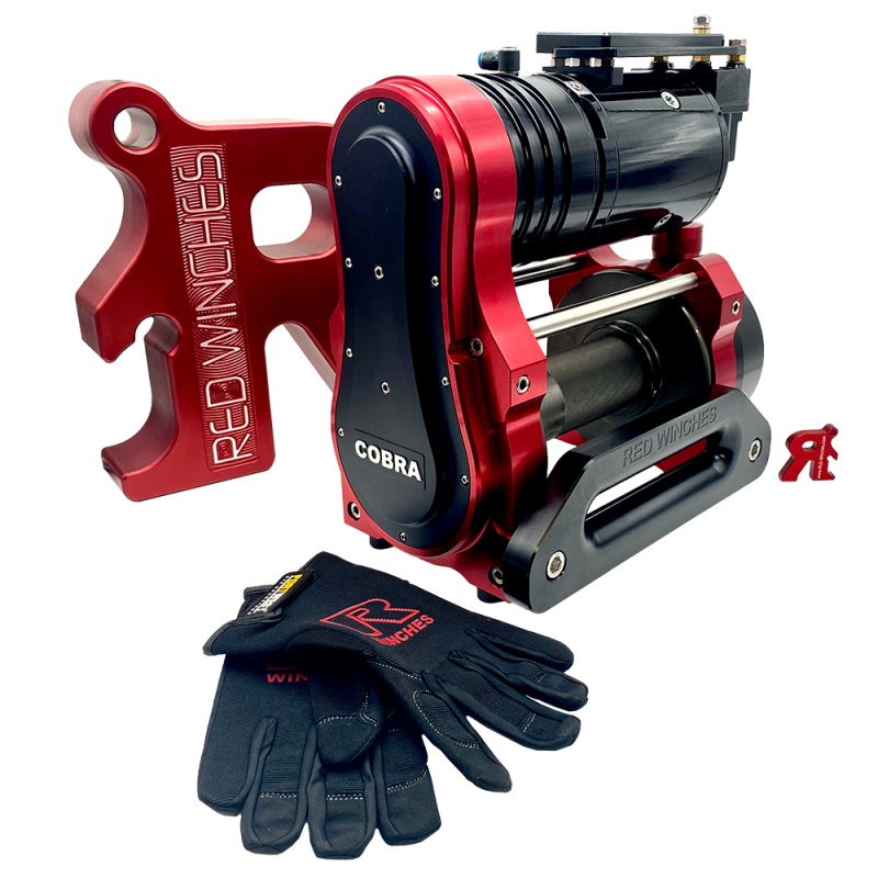 RED WINCHES COBRA 2 (12V) STD DRUM 2,000KG (4,400 LBS) OVERDRIVE