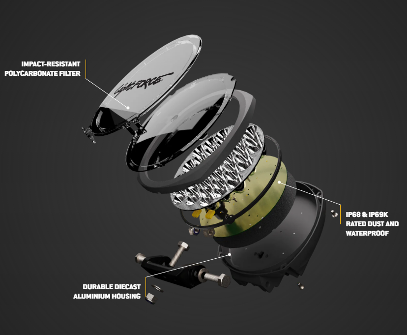 Lightforce Genesis Professional Edition LED Driving Light - Chrome