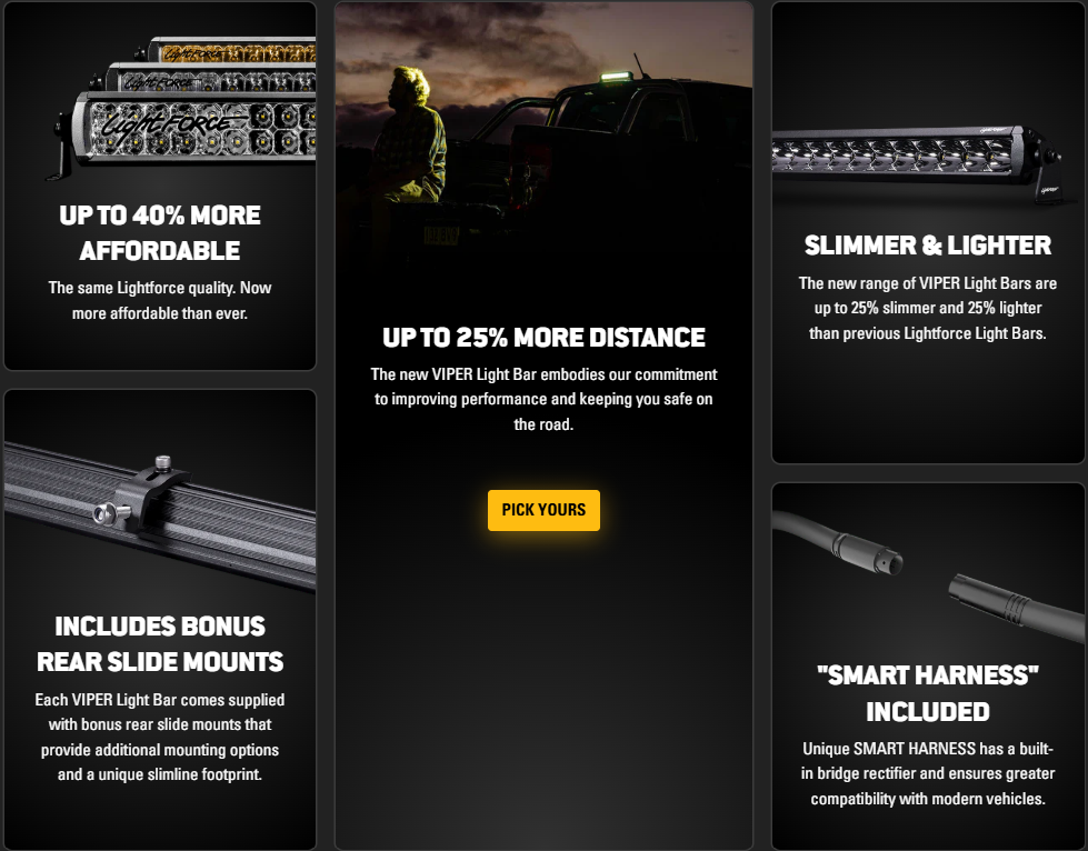 Lightforce Viper 10 Inch Single Row LED Light Bar