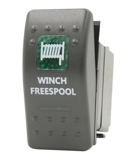 Winch Freespool Rocker Switch - Green – The Highmount Guy
