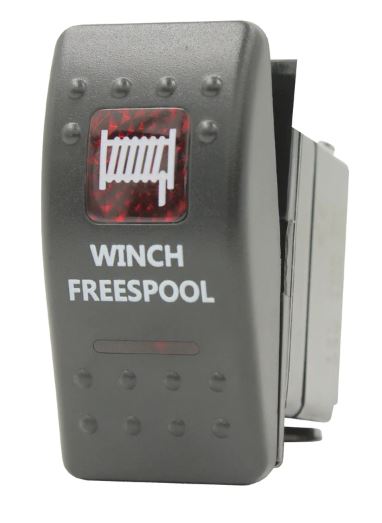 Winch Freespool Rock Switch - RED