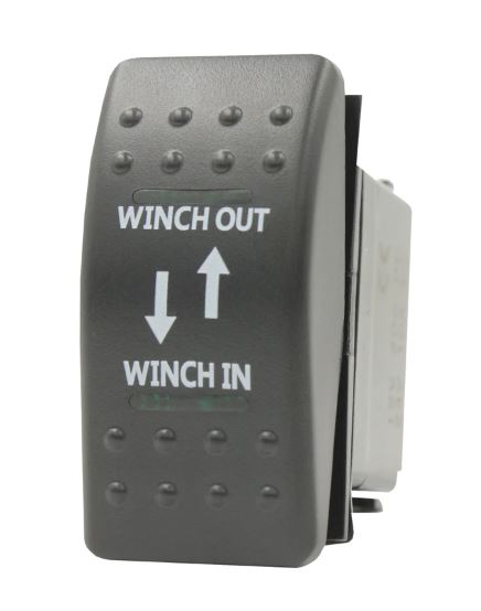 Winch In-Out Rocker Switch - Green