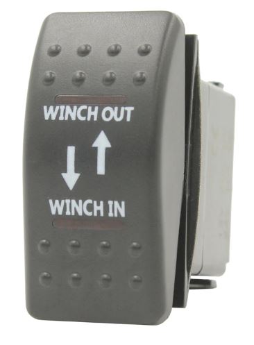 Winch In-Out Rocker Switch - Red