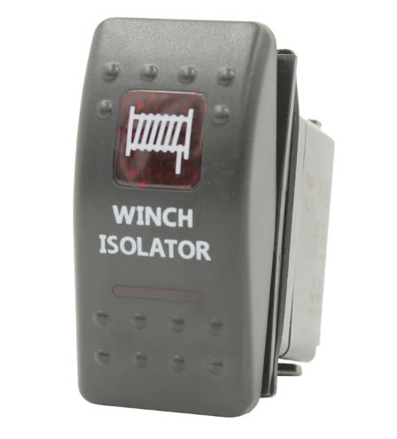 Winch Isolator Rock Switch - Red