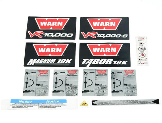 WARN Tabor 10K-S Winch Label Kit | 92066