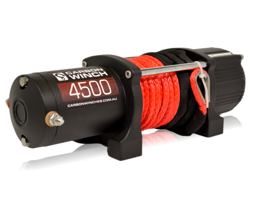 Carbon Winch 4500lb ATV Trailer with Synthetic Rope and Wireless Control - Fully Sealed.