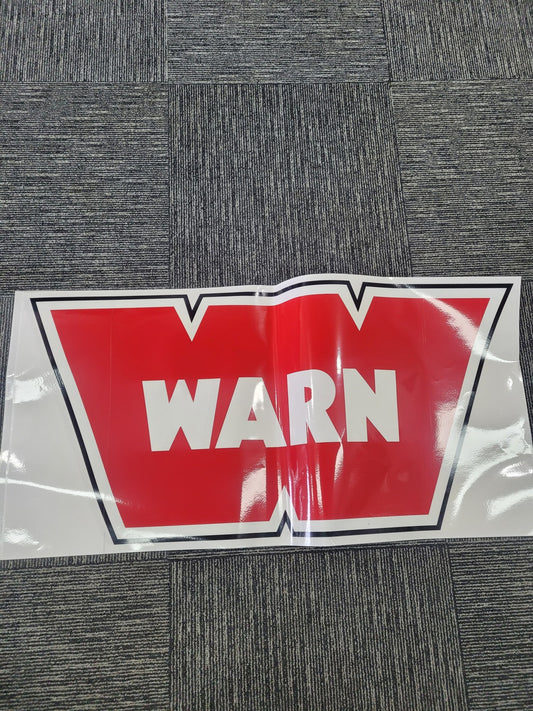 Warn Vinyl Decal 99cm X 78cm