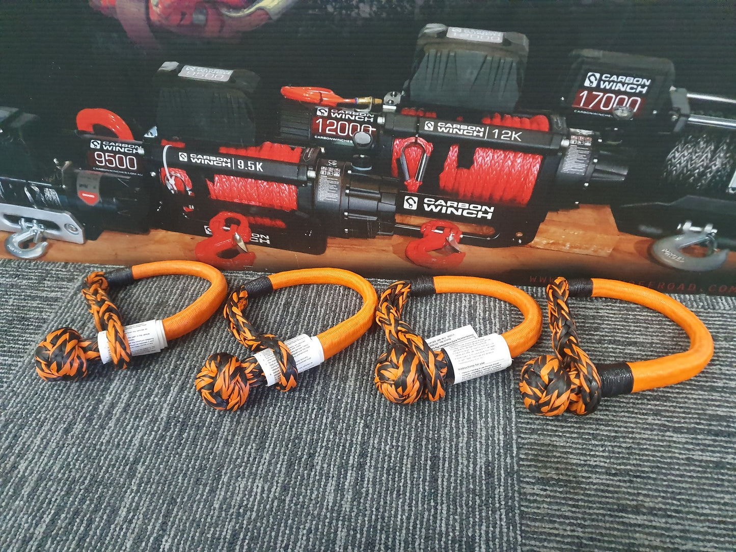 4 x Carbon Monkey Fist 13T Soft Shackle Combo Deal